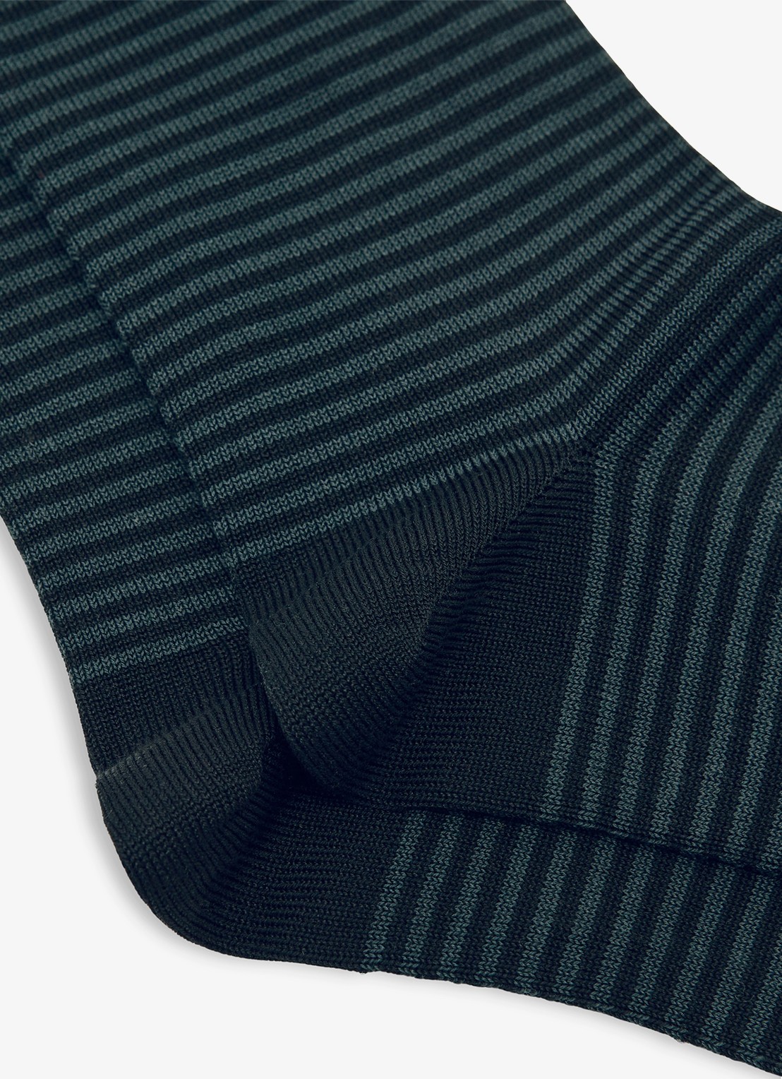 Reiss Mario sokken met streepprint - detail 2 zwart / donkergroen