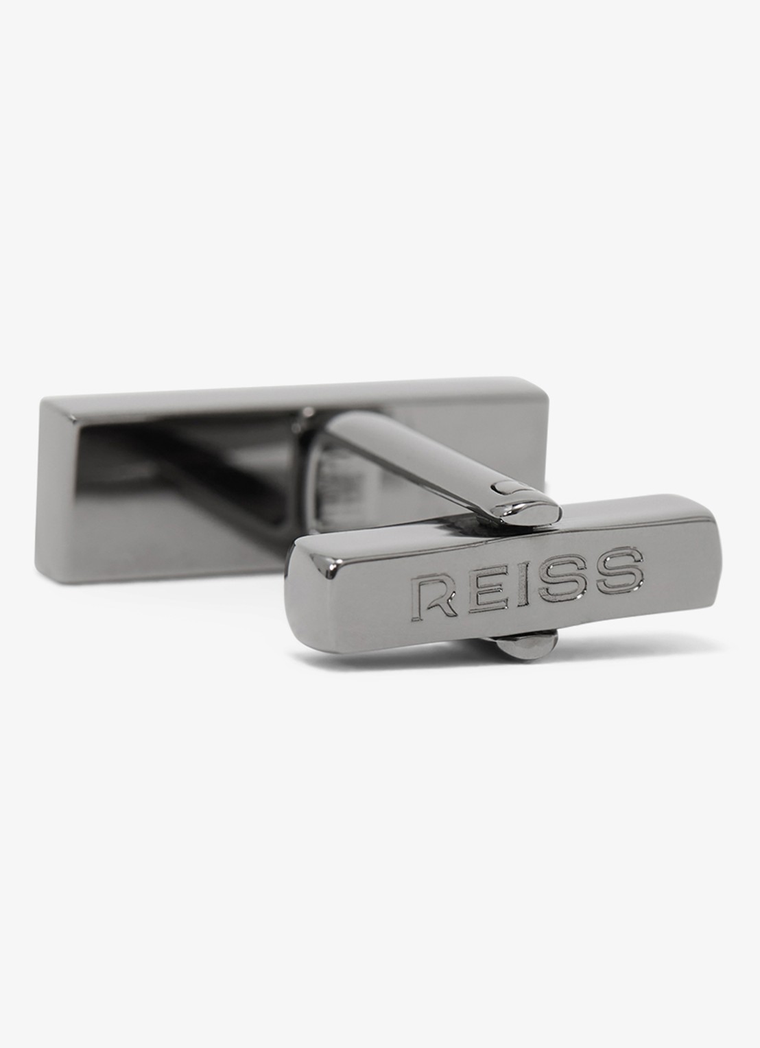 Reiss Marlin manchetknopen met details van leer  - detail zwart