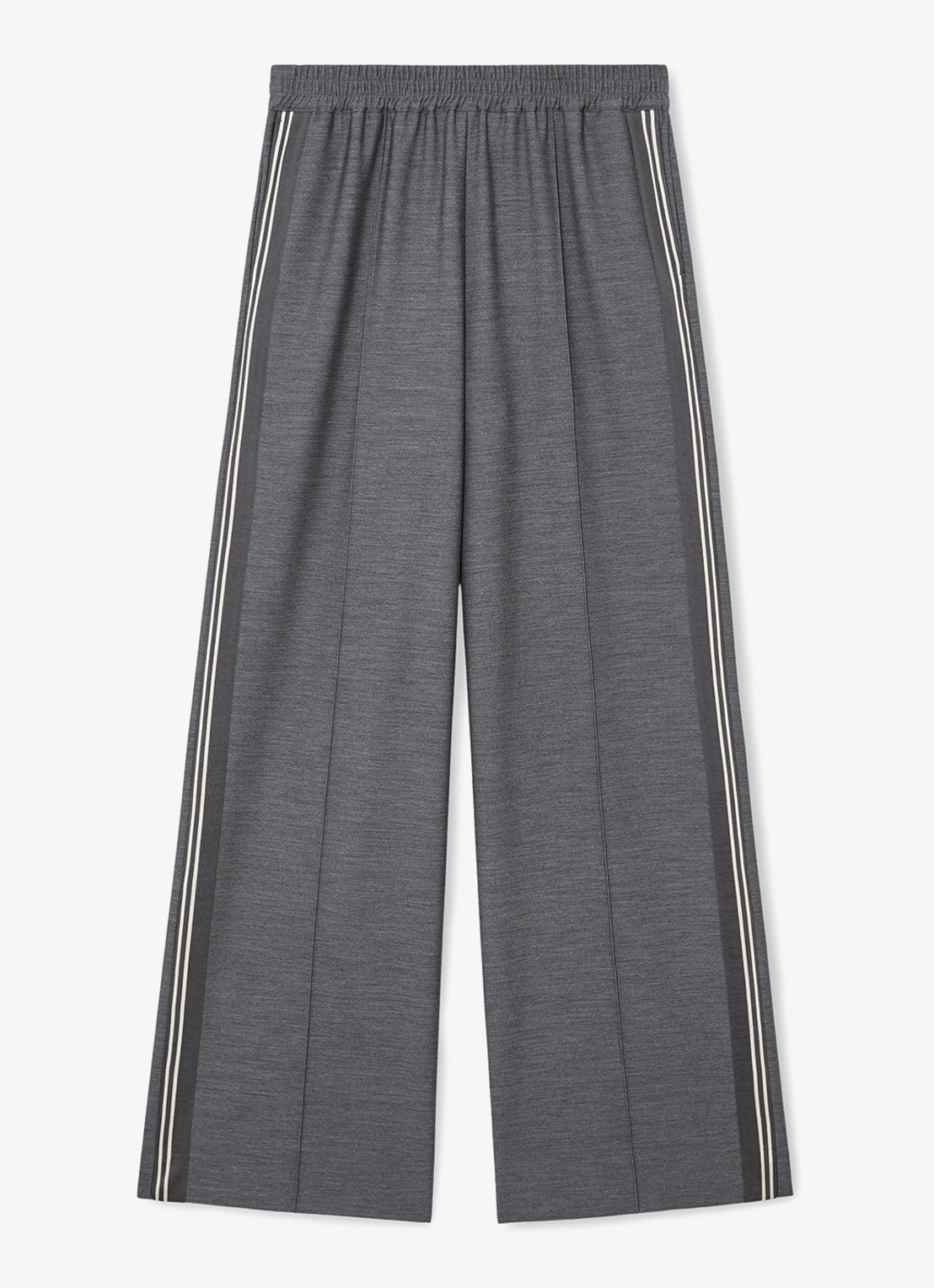 Reiss Marlow high waist wide fit trackpants met gestreept detail - voorkant 5 grijs