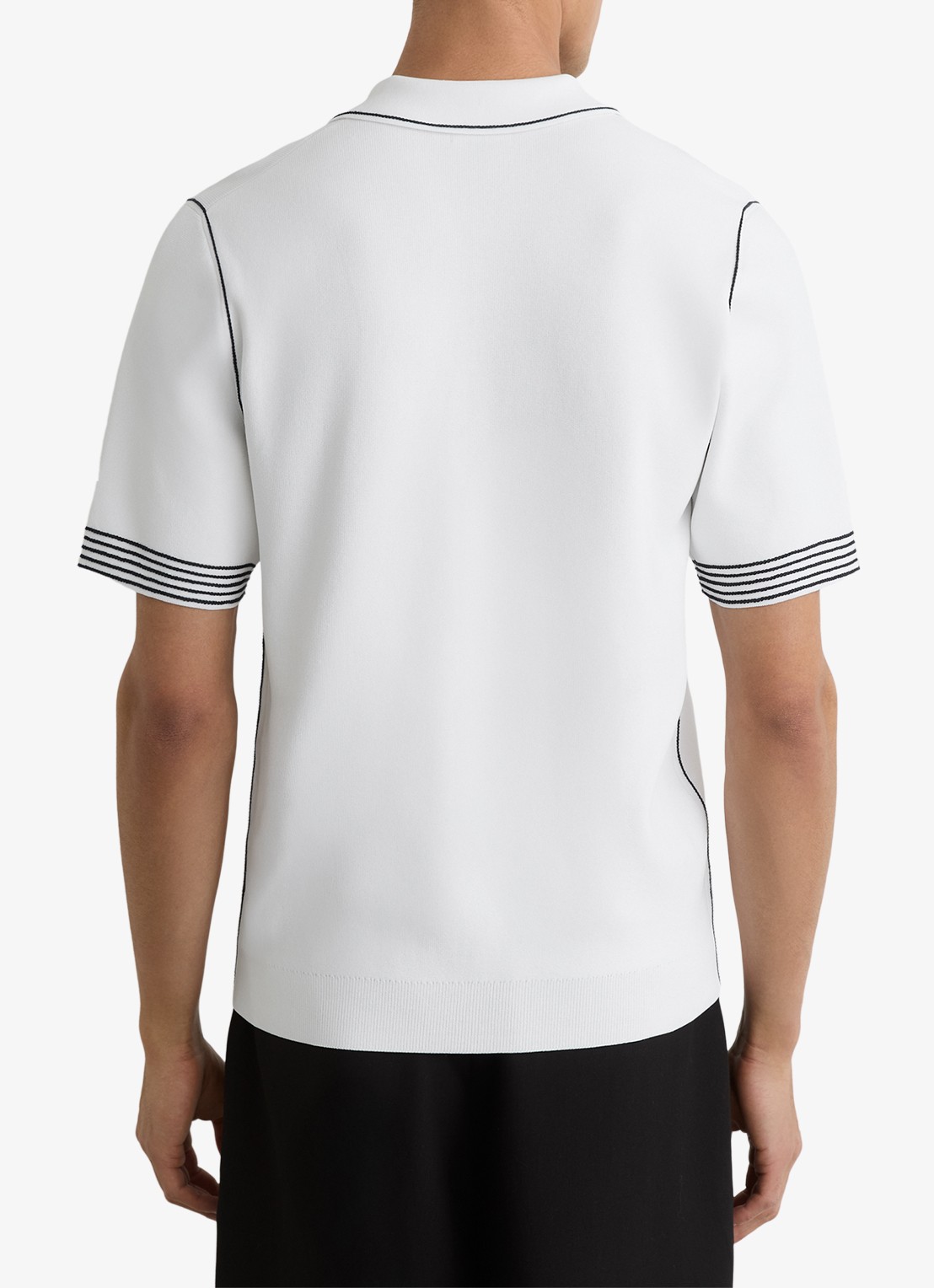 Reiss Mason polo met halve rits - achterkant 3 white / wit