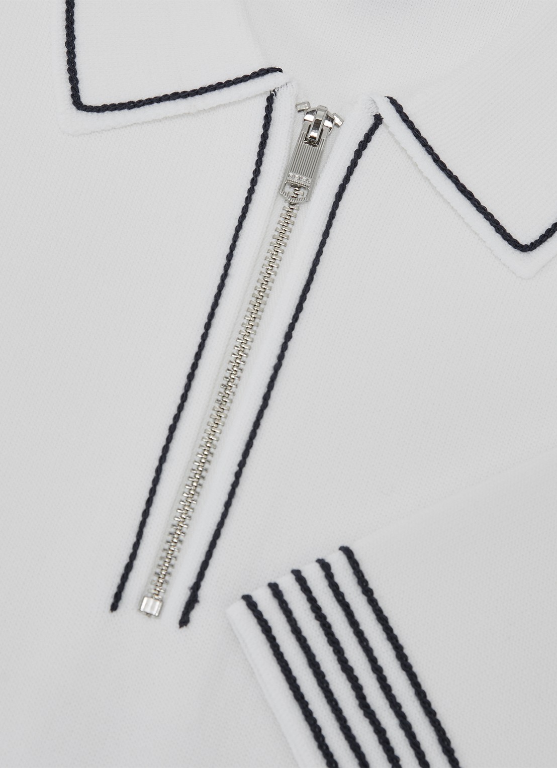 Reiss Mason polo met halve rits - detail 6 white / wit