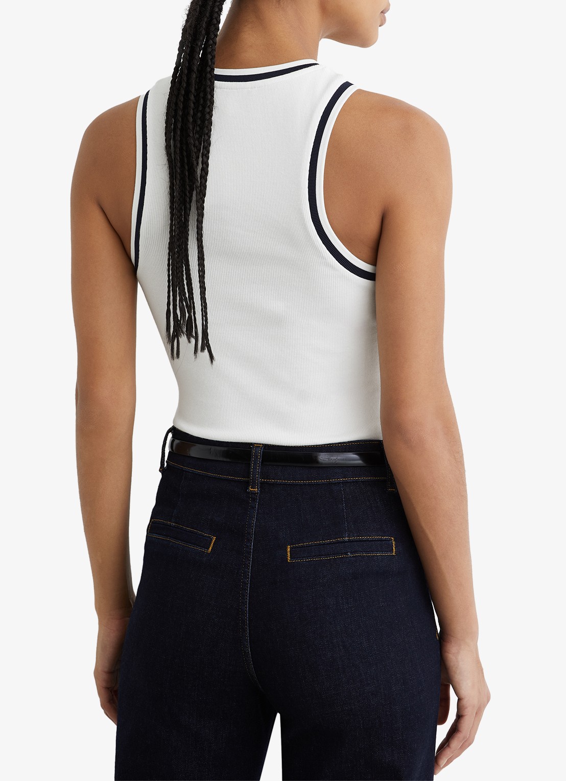 Reiss Matilda tanktop met ribstructuur - achterkant 6 wit