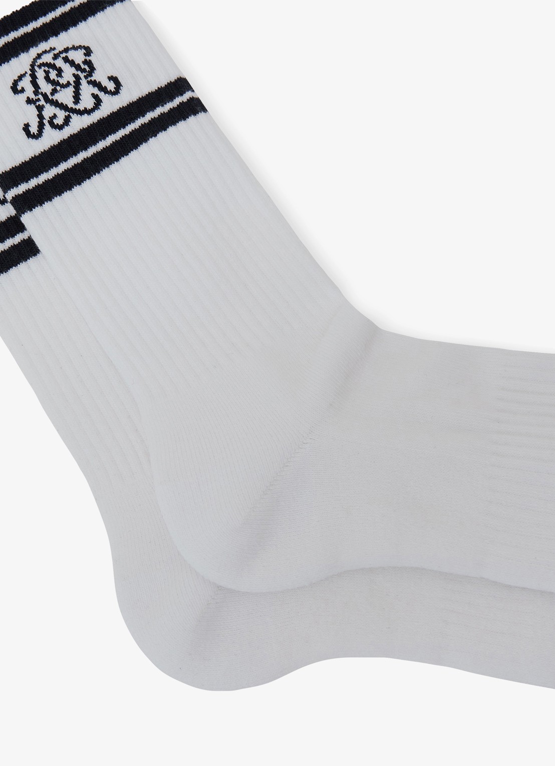 Reiss Maurice sokken in katoenblend met logo - voorkant wit