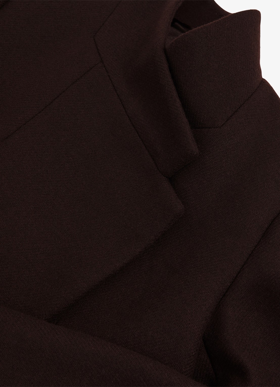 Reiss Max mantel in wolblend met opstaande kraag - detail 6 donkerbruin