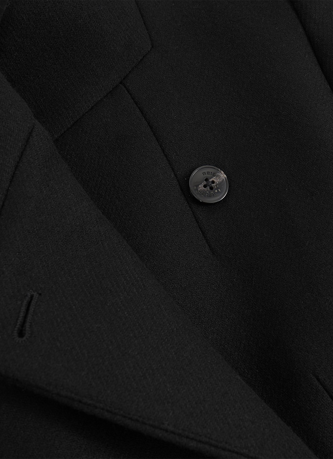 Reiss Max mantel in wolblend met opstaande kraag - detail 6 zwart