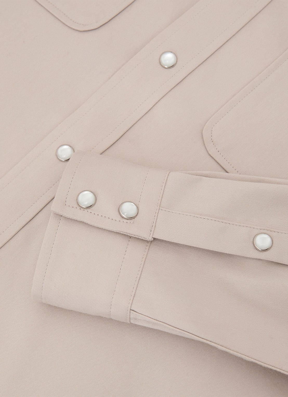 Reiss McRae overhemd met borstzakken - detail 7 beige