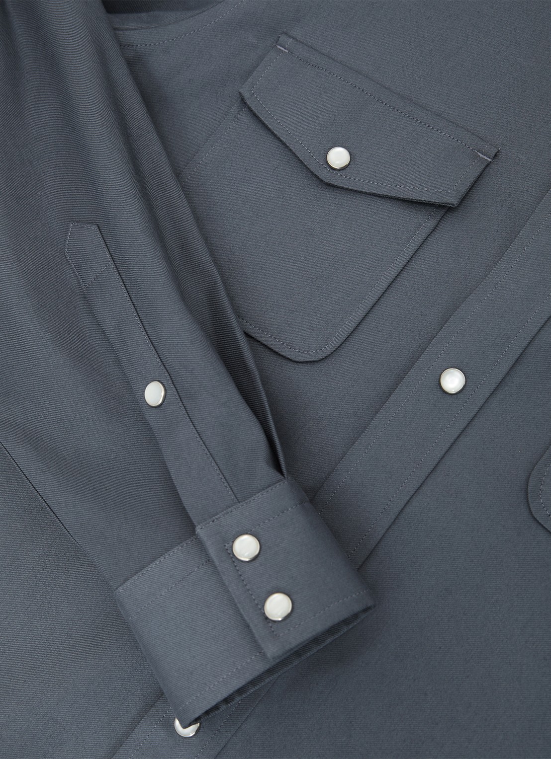 Reiss McRae overhemd met borstzakken - detail 7 donkerblauw