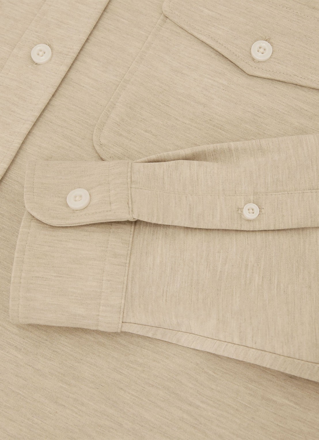 Reiss Mcshane overshirt met borstzakken - detail 5 beige