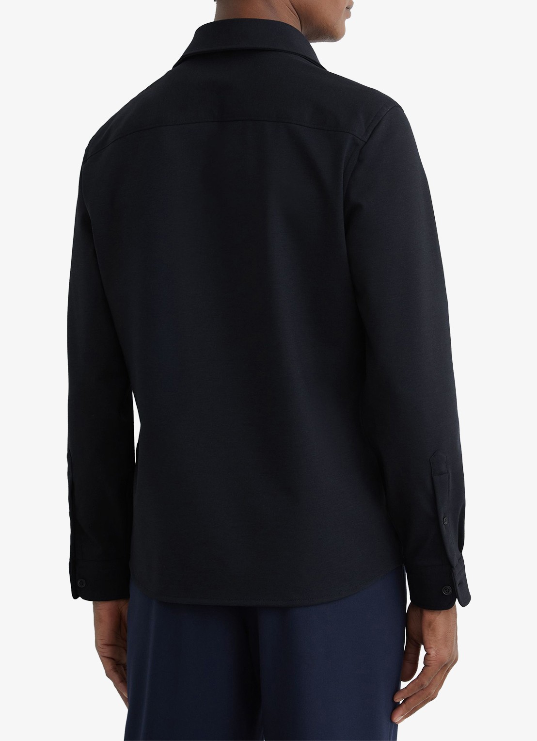 Reiss Mcshane overshirt met borstzakken - achterkant 7 donkerblauw