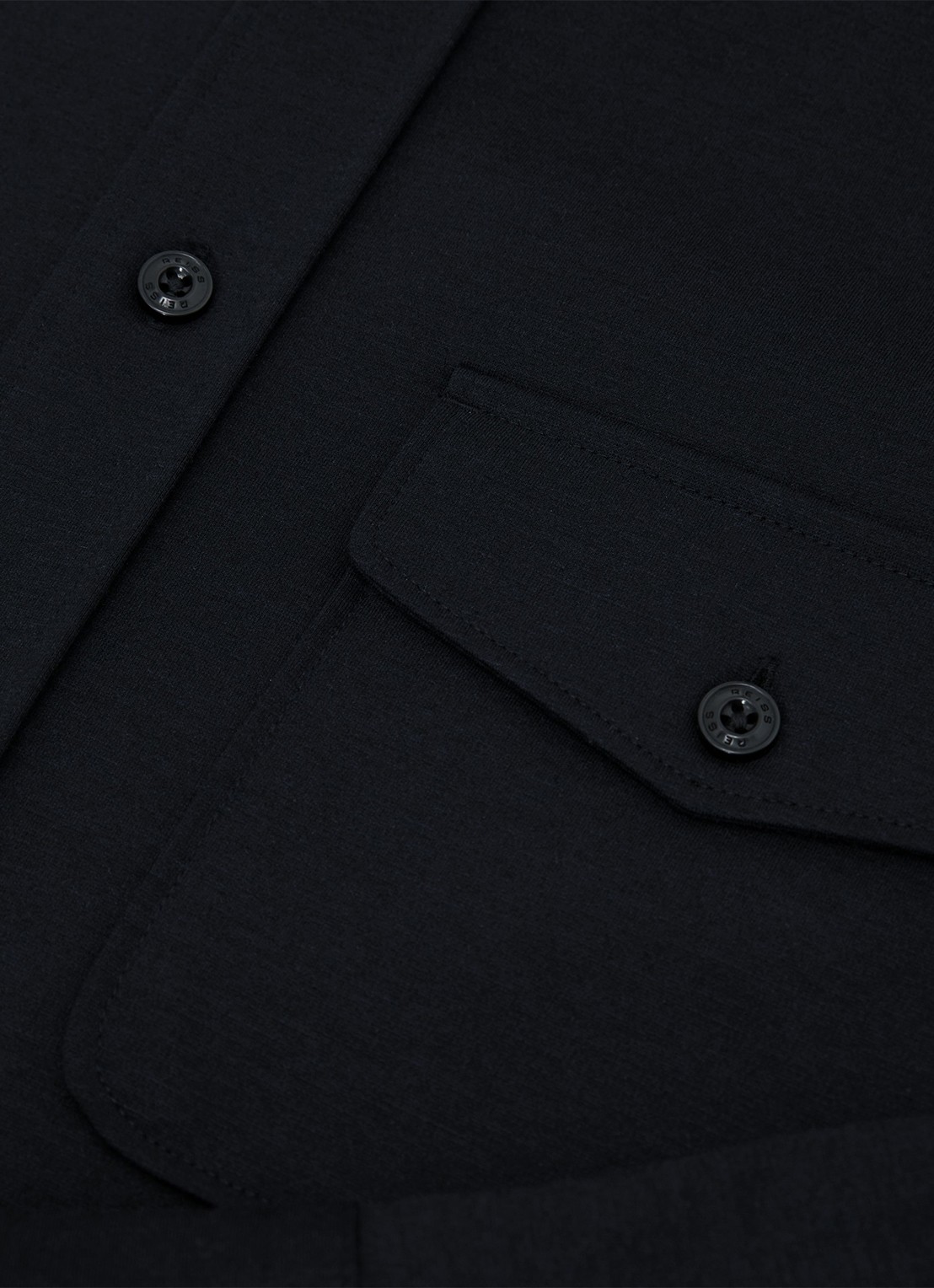 Reiss Mcshane overshirt met borstzakken - detail 6 donkerblauw
