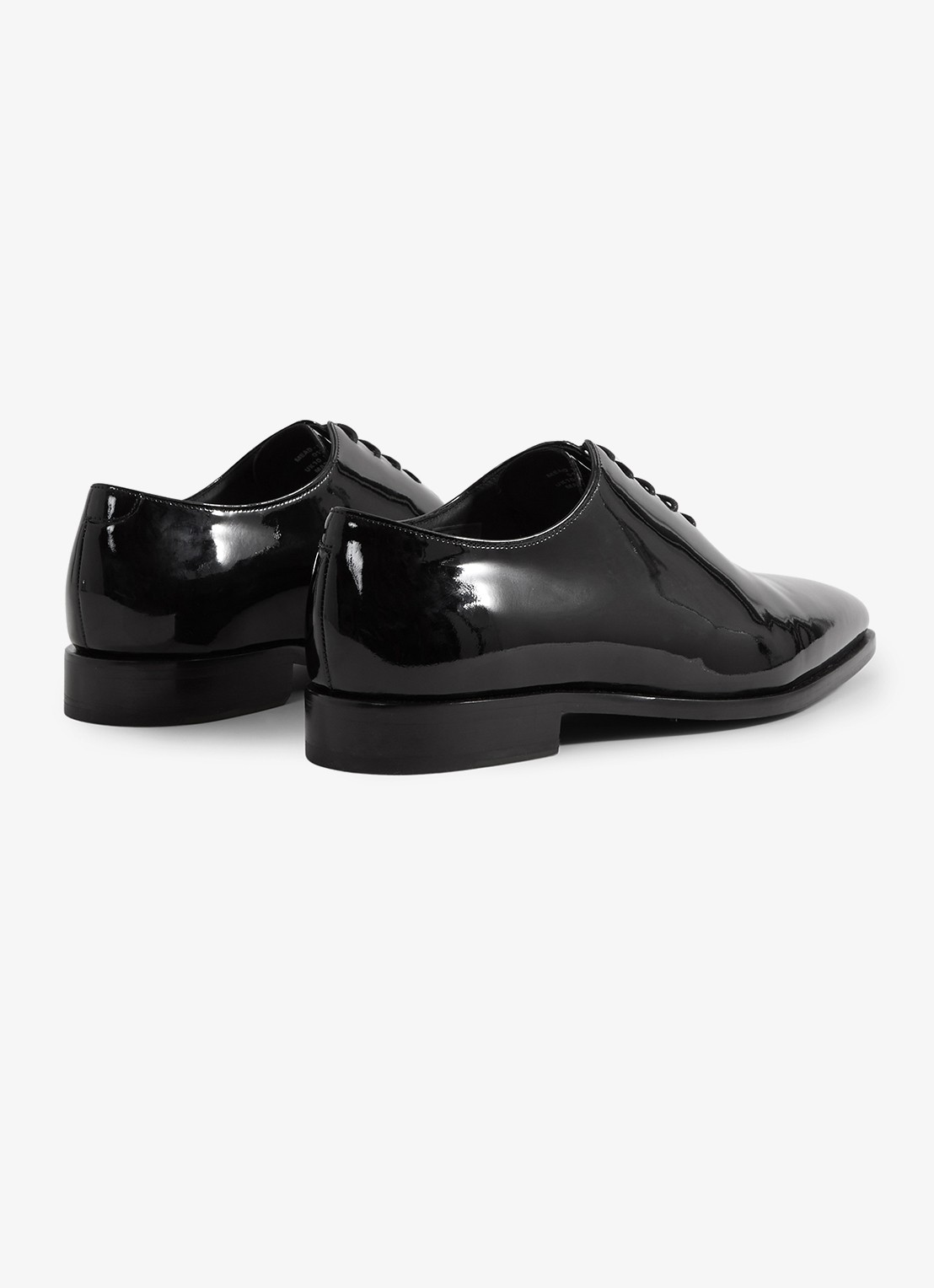Reiss Mead veterschoen van lakleer - detail 3 black / zwart