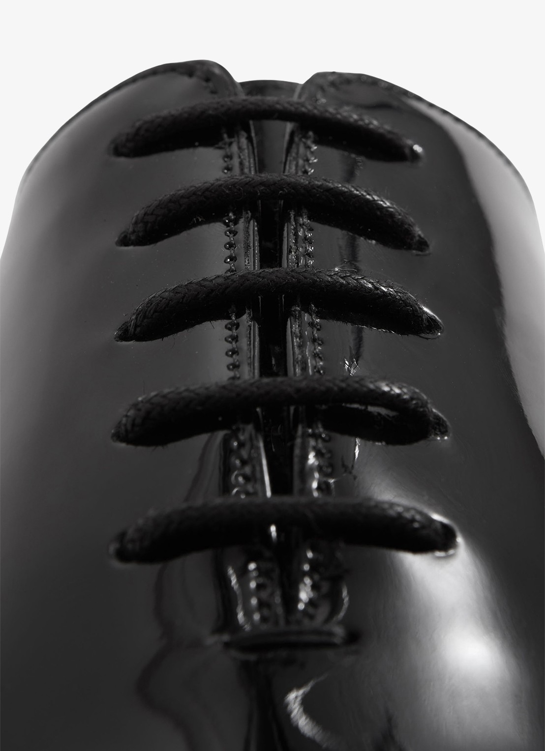 Reiss Mead veterschoen van lakleer - detail 4 black / zwart