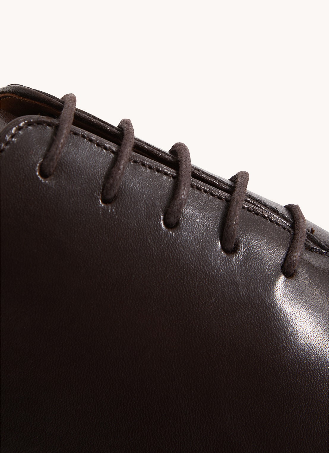 Reiss Mead veterschoen van leer - detail 3 donkerbruin