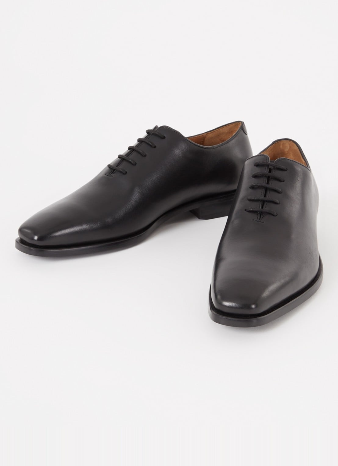 Reiss Mead veterschoen van leer - detail 2 zwart