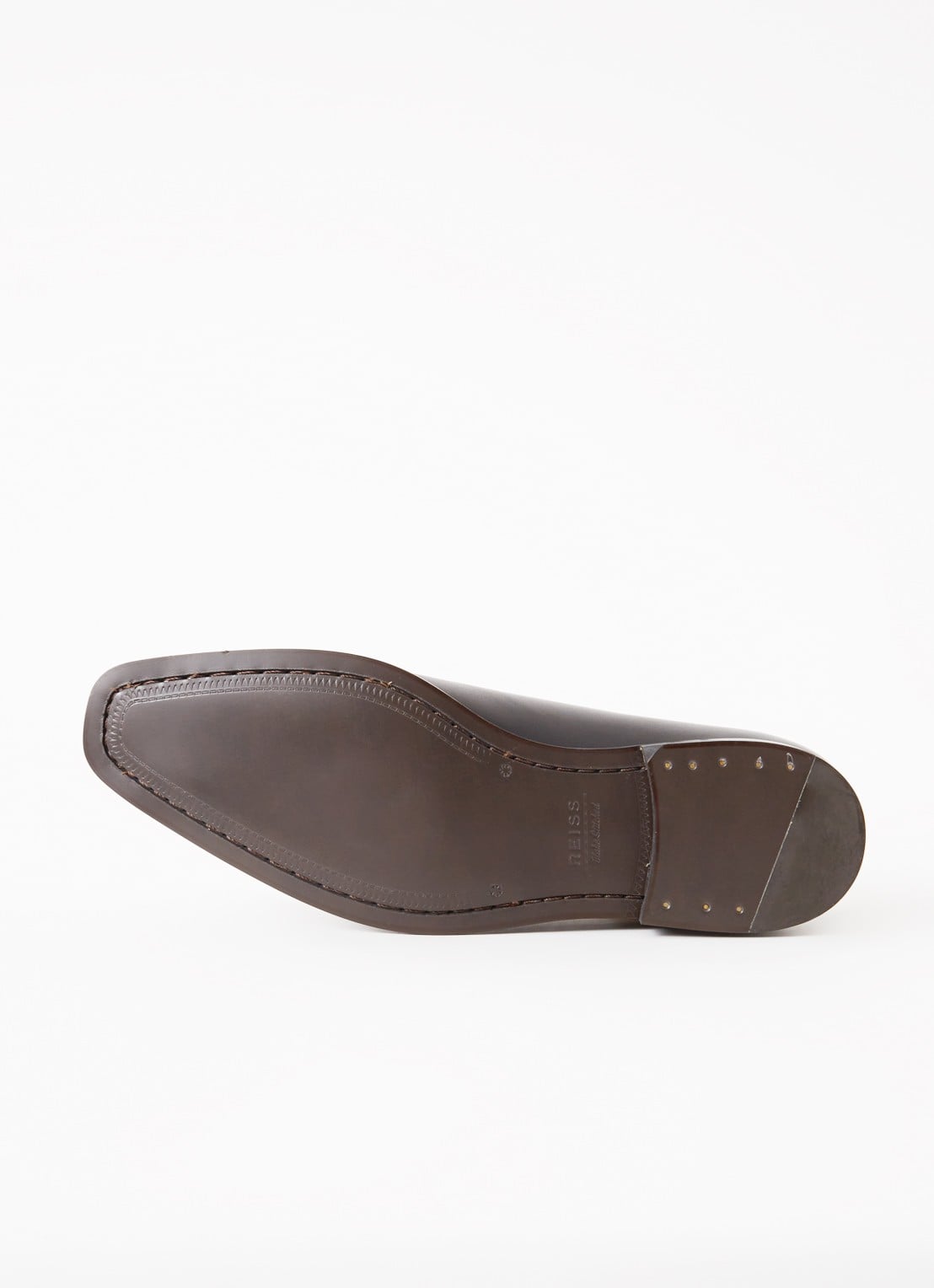 Reiss Mead veterschoen van leer - detail 4 zwart