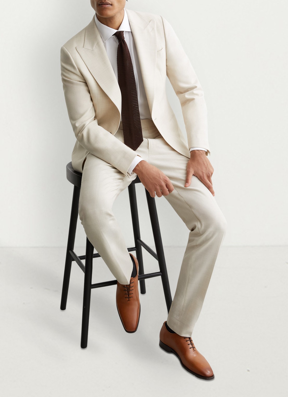 Reiss Mead veterschoen van leer - detail 6 bruin