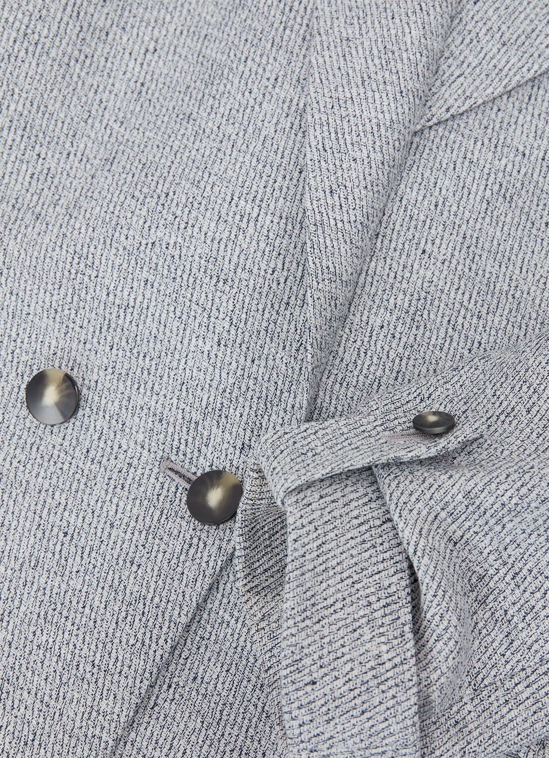 Reiss Meryl Double-breasted in linnenblend met klepzakken - detail 4 blauwgrijs
