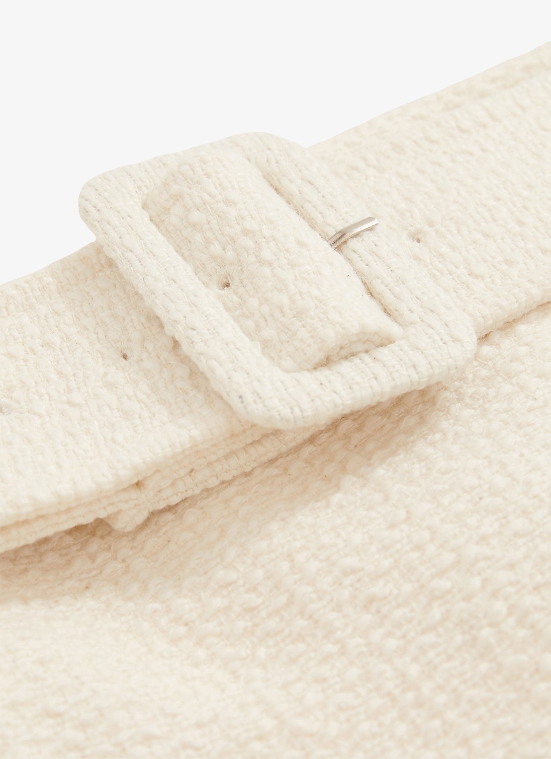 Reiss Mia minirok met bouclé dessin - detail 4 creme