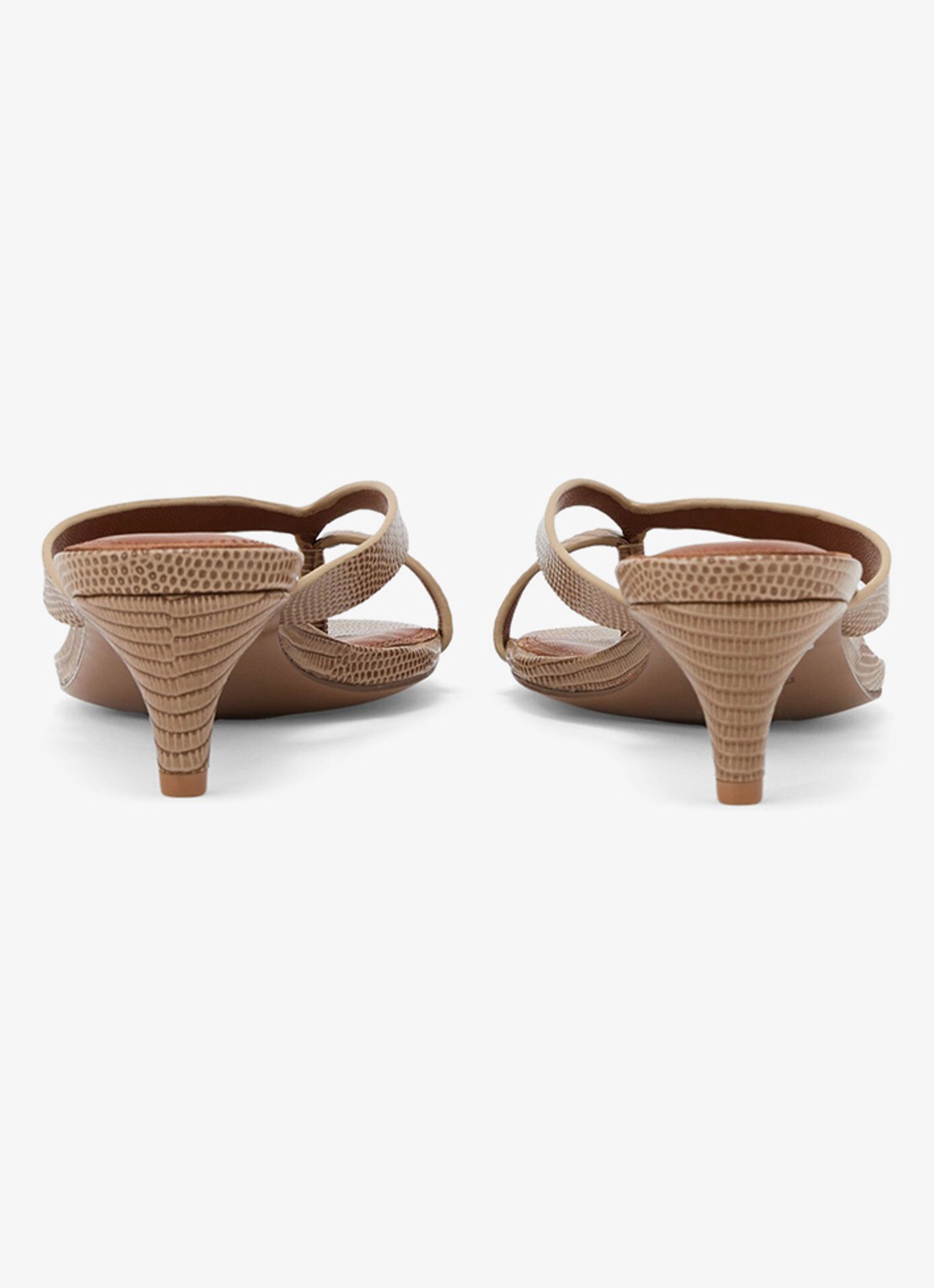 Reiss Mia sandalette van leer  - detail 3 beige