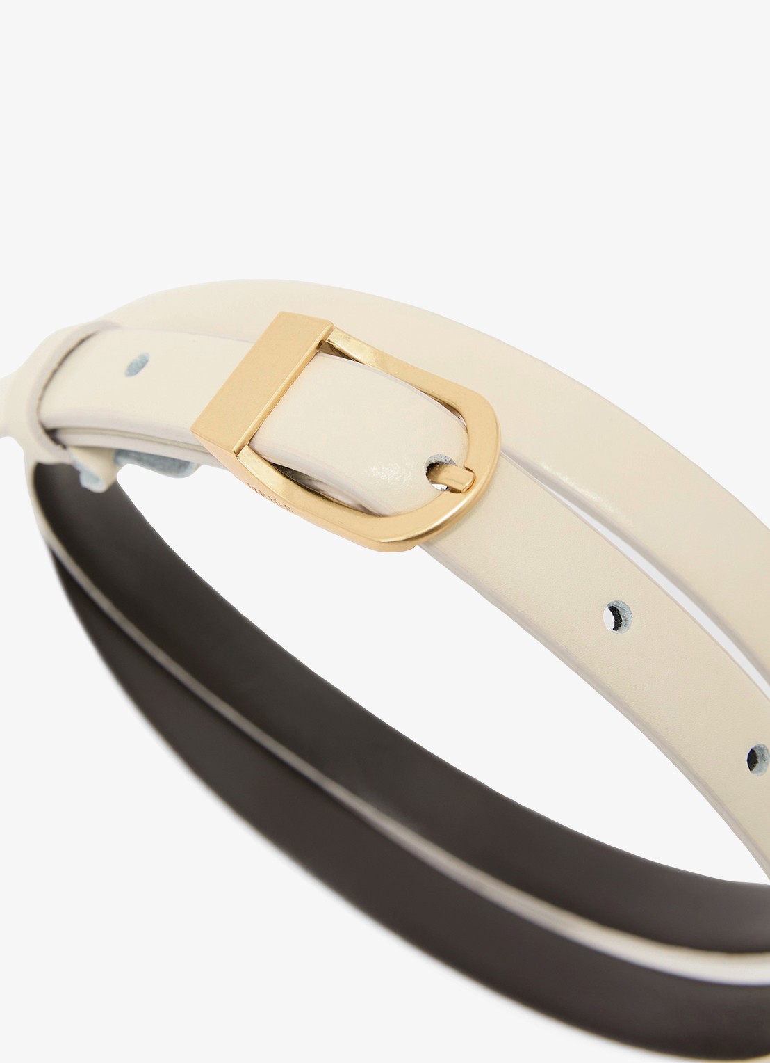Reiss Mila riem van leer  - detail 4 gebroken wit