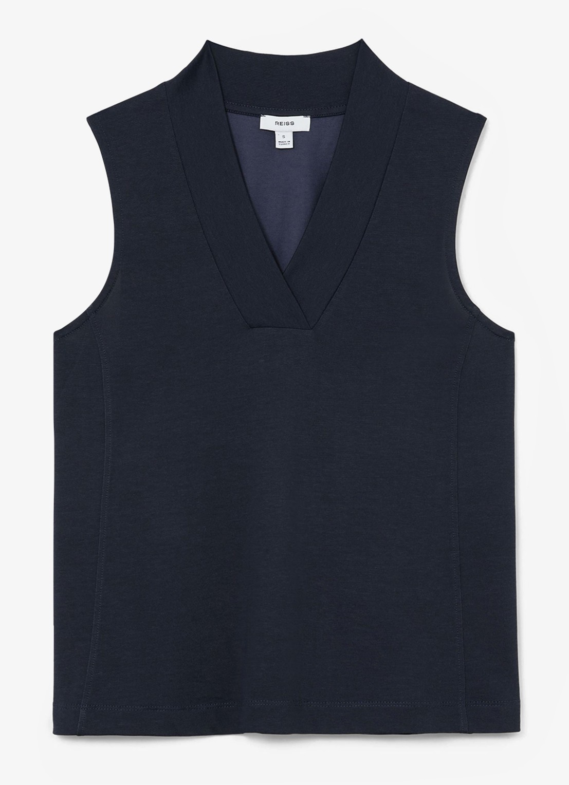 Reiss Miley top met V-hals - voorkant 5 blauw