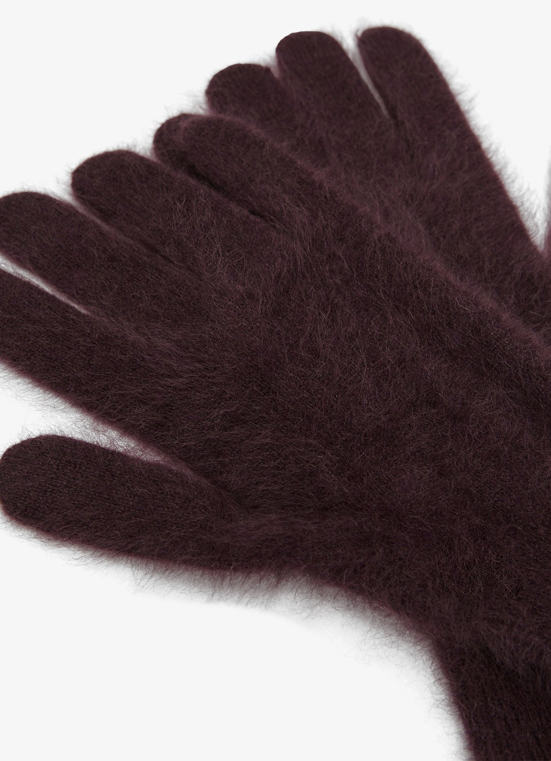 Reiss Millie handschoenen van kasjmier - detail bordeauxrood