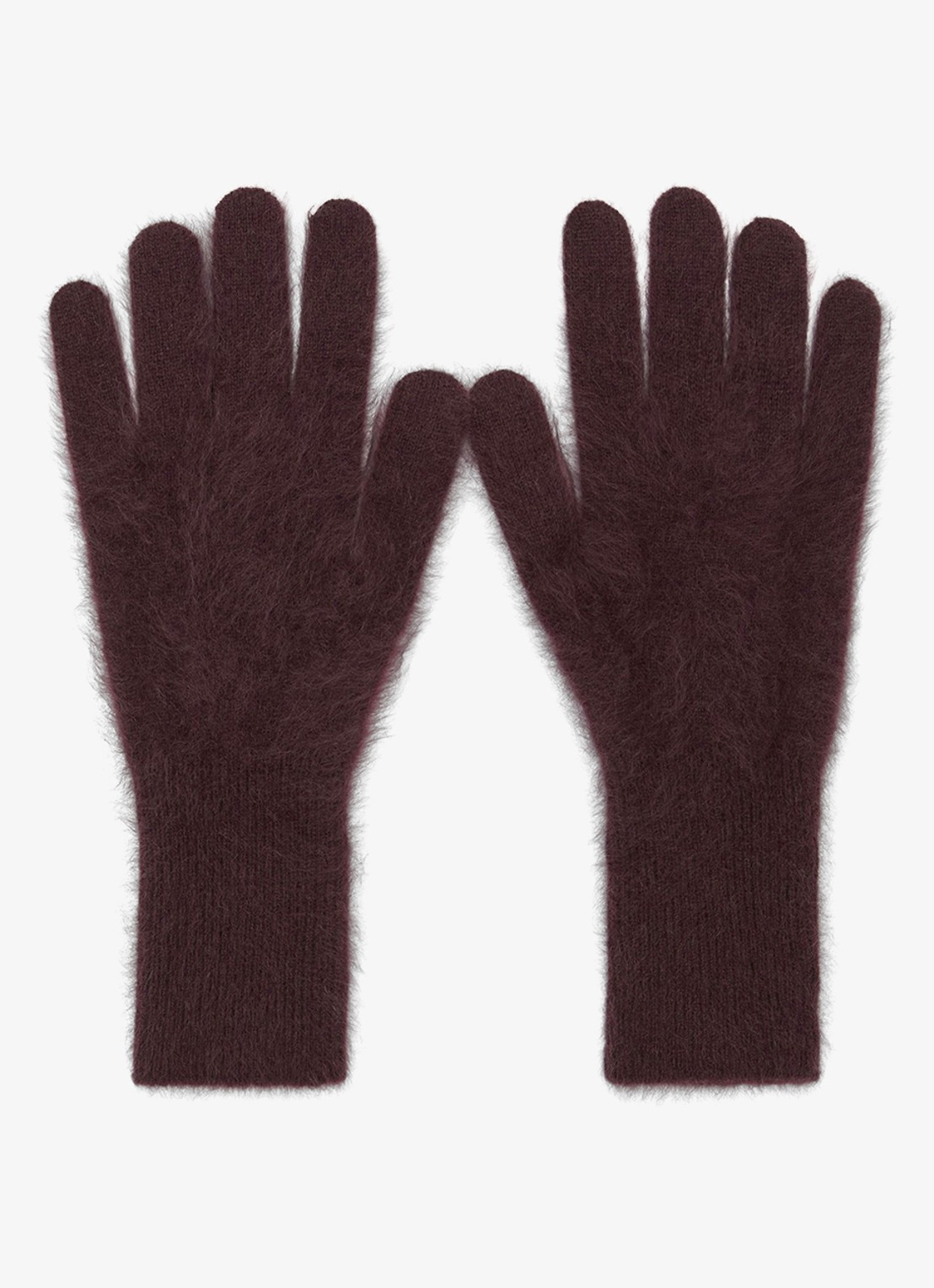 Reiss Millie handschoenen van kasjmier - voorkant 2 bordeauxrood