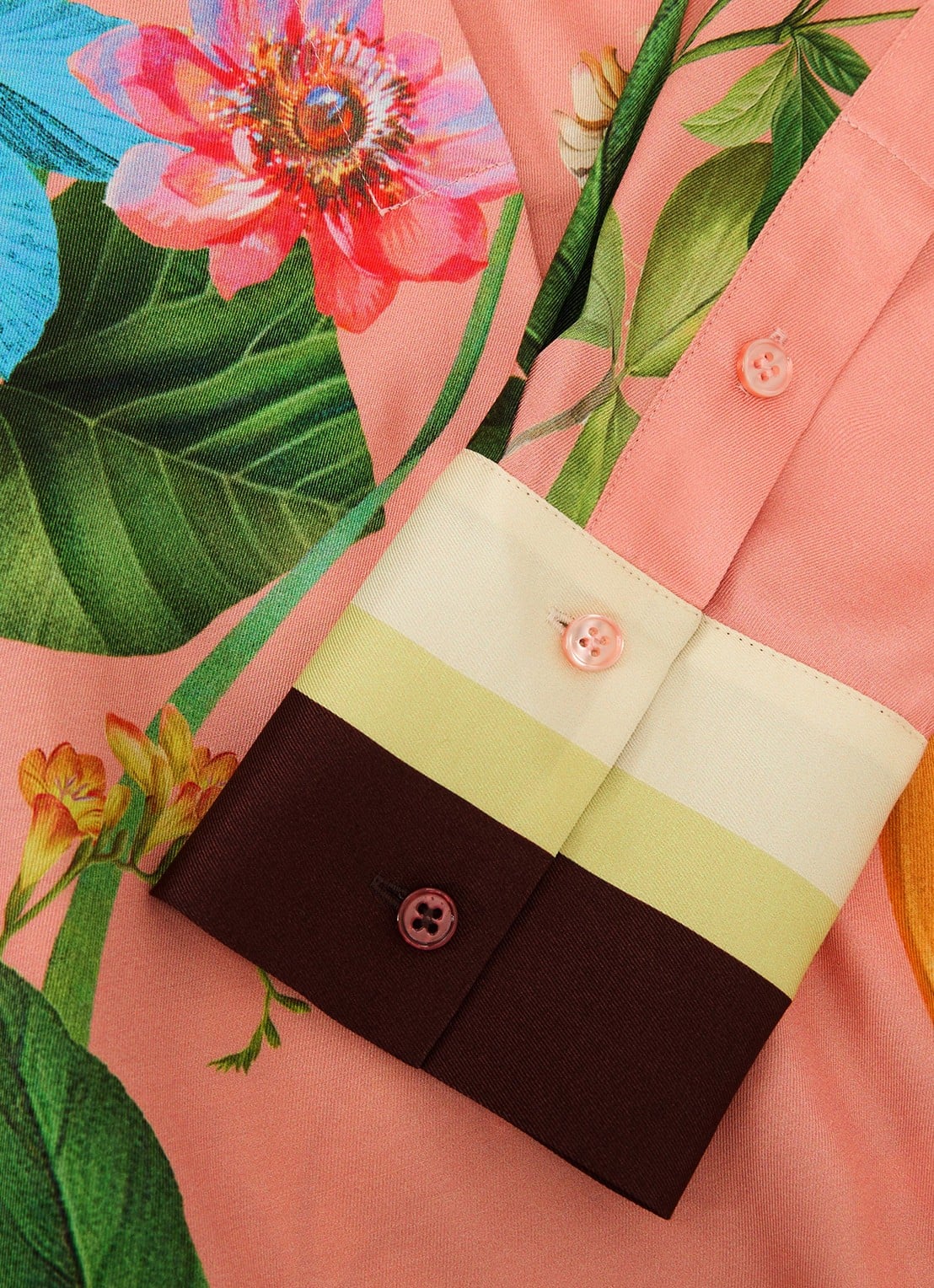 Reiss Milos blouse met print - detail 6 oudroze