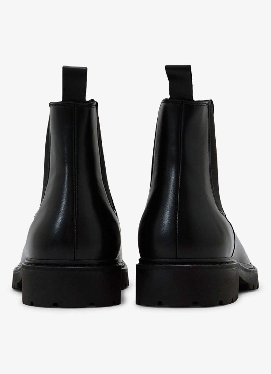 Reiss Milton chelsea boot van leer - achterkant 2 zwart