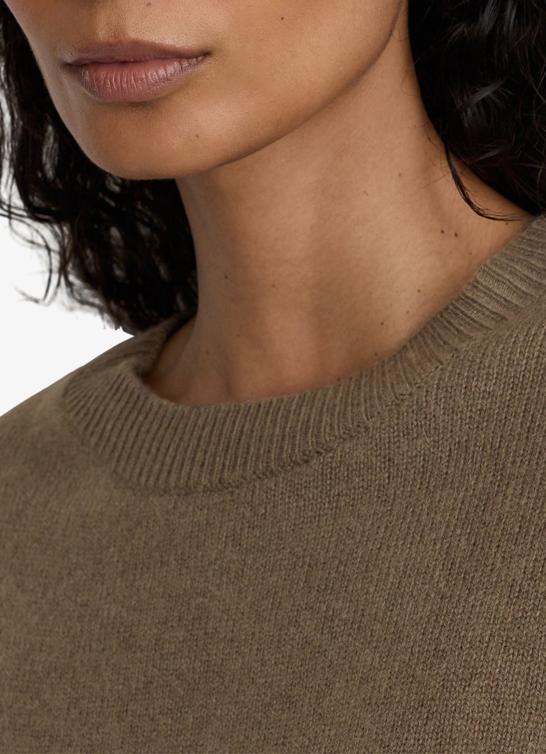 Reiss Mimi fijngebreide trui van kasjmier - detail 3 khaki