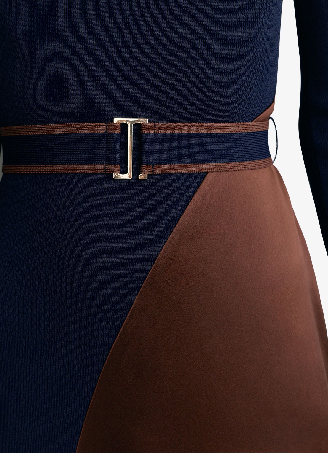 Reiss Misty midi jurk met colourblocking - detail 2 multicolor