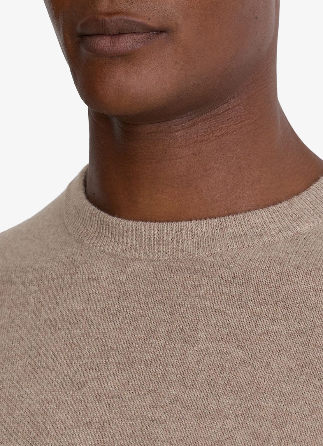 Reiss Monarch fijngebreide trui van kasjmier - detail 2 taupe