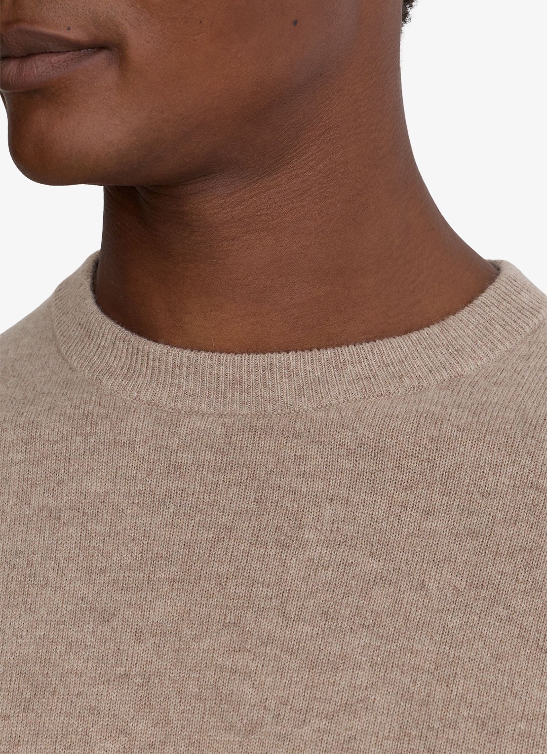 Reiss Monarch fijngebreide trui van kasjmier - detail 3 taupe