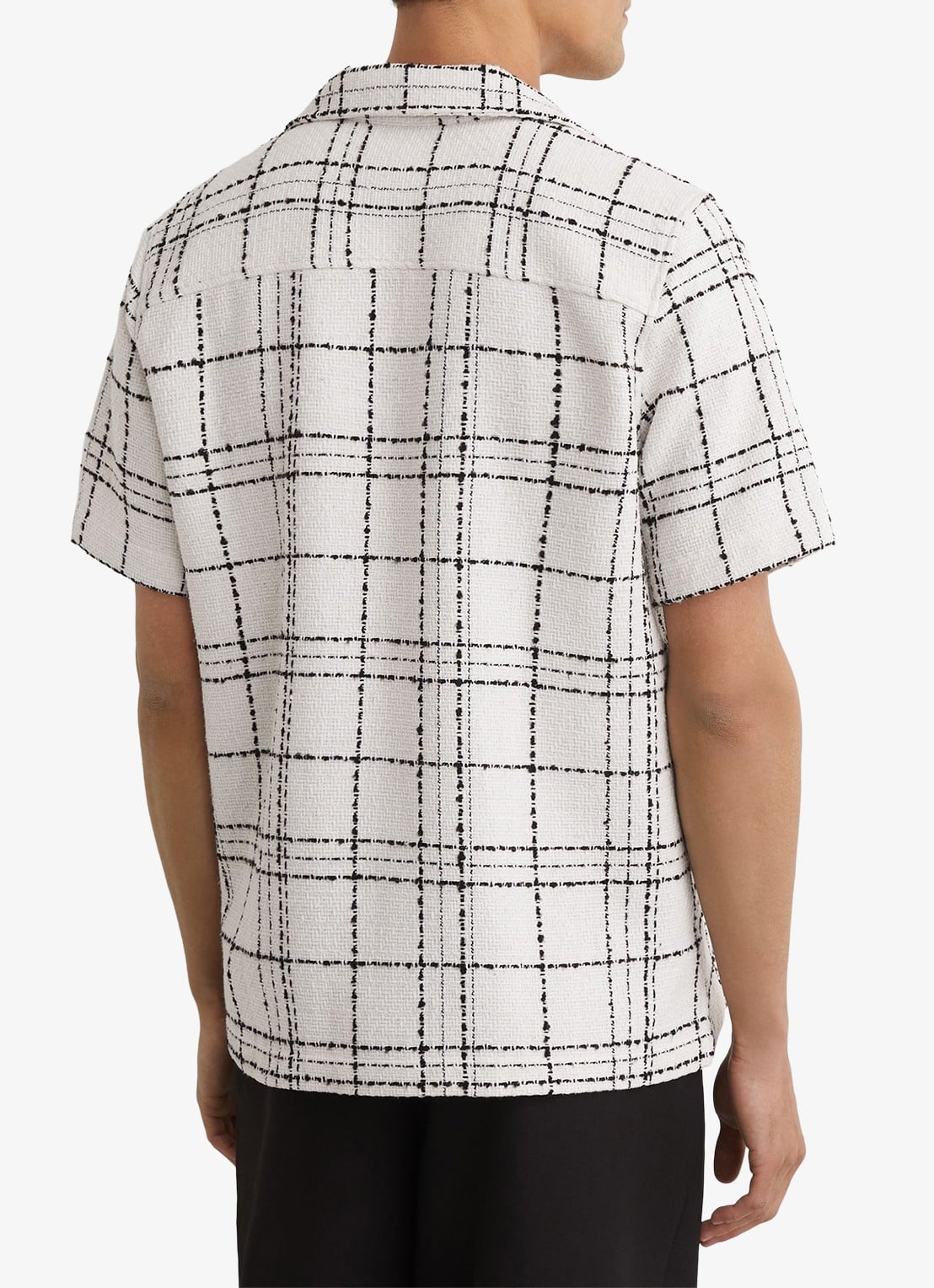 Reiss Moran regular fit overhemd met ruitdessin - achterkant 6 wit
