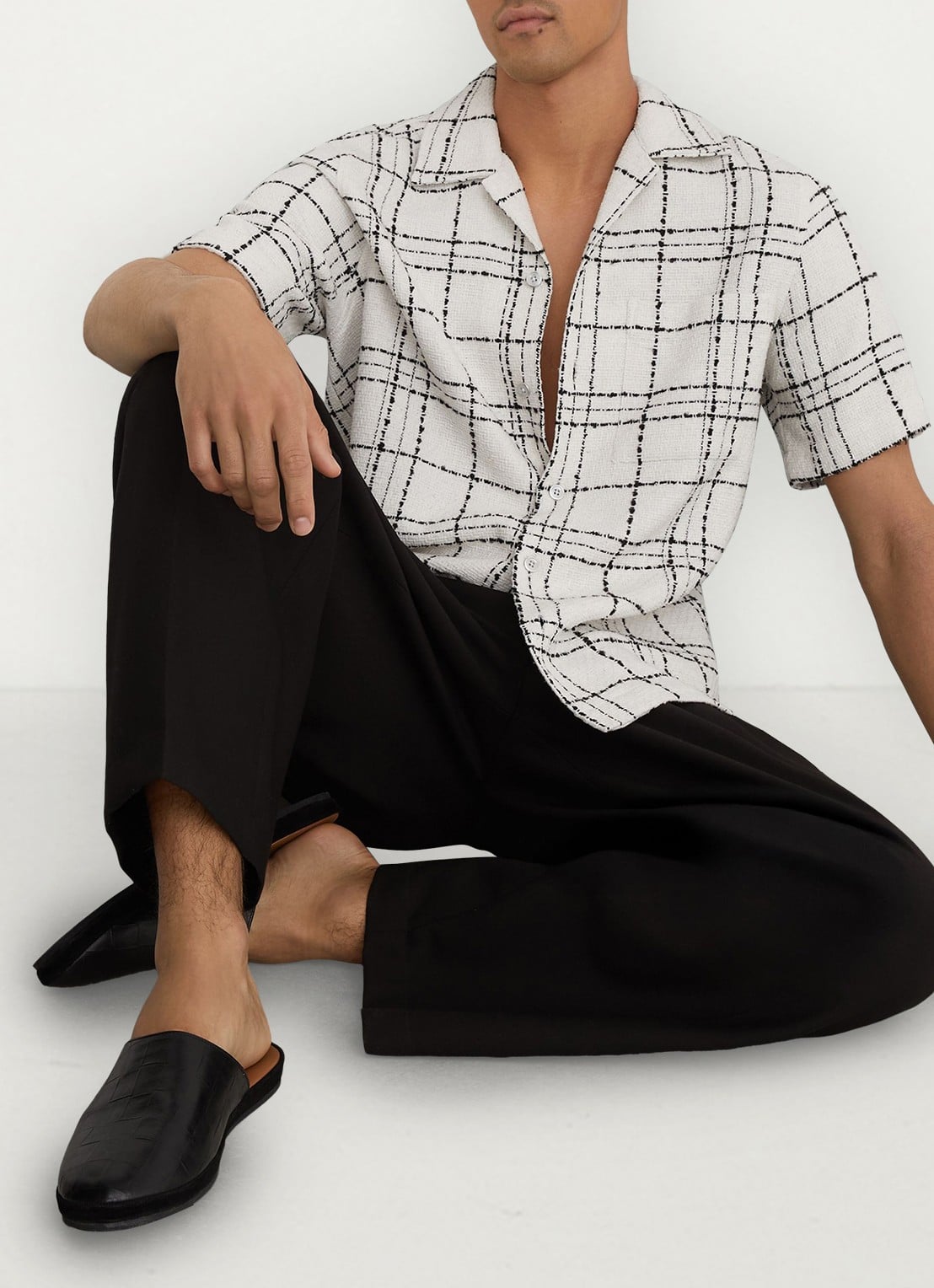 Reiss Moran regular fit overhemd met ruitdessin - detail 3 wit