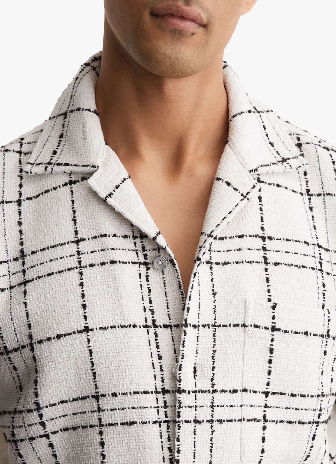 Reiss Moran regular fit overhemd met ruitdessin - detail 4 wit