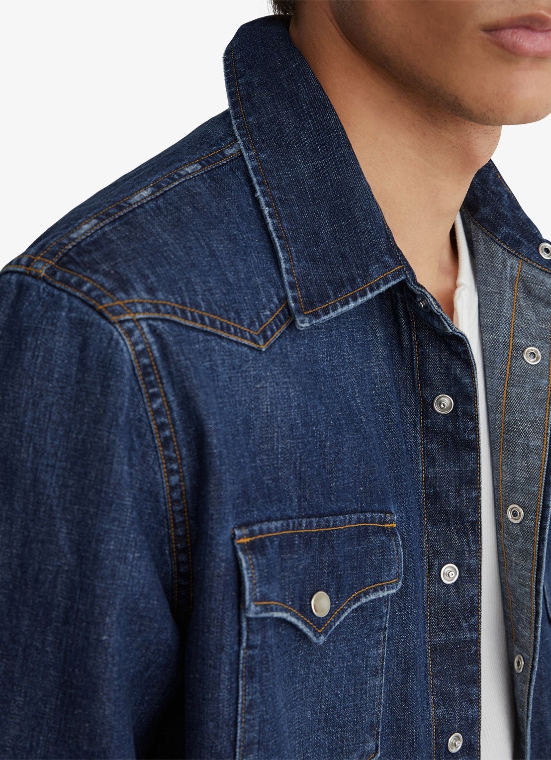 Reiss Mountain denim regular-fit overhemd - detail 2 denim