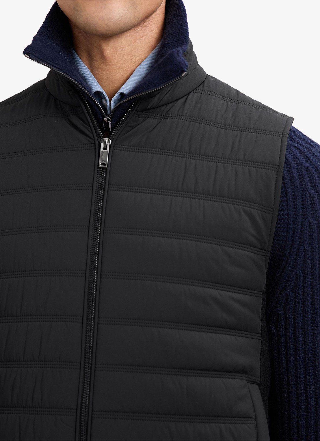 Reiss Newford bodywarmer met steekzakken - detail 4 black / zwart