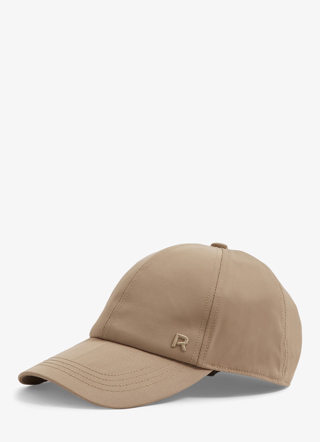 Reiss Nicole pet met logoborduring  - detail taupe