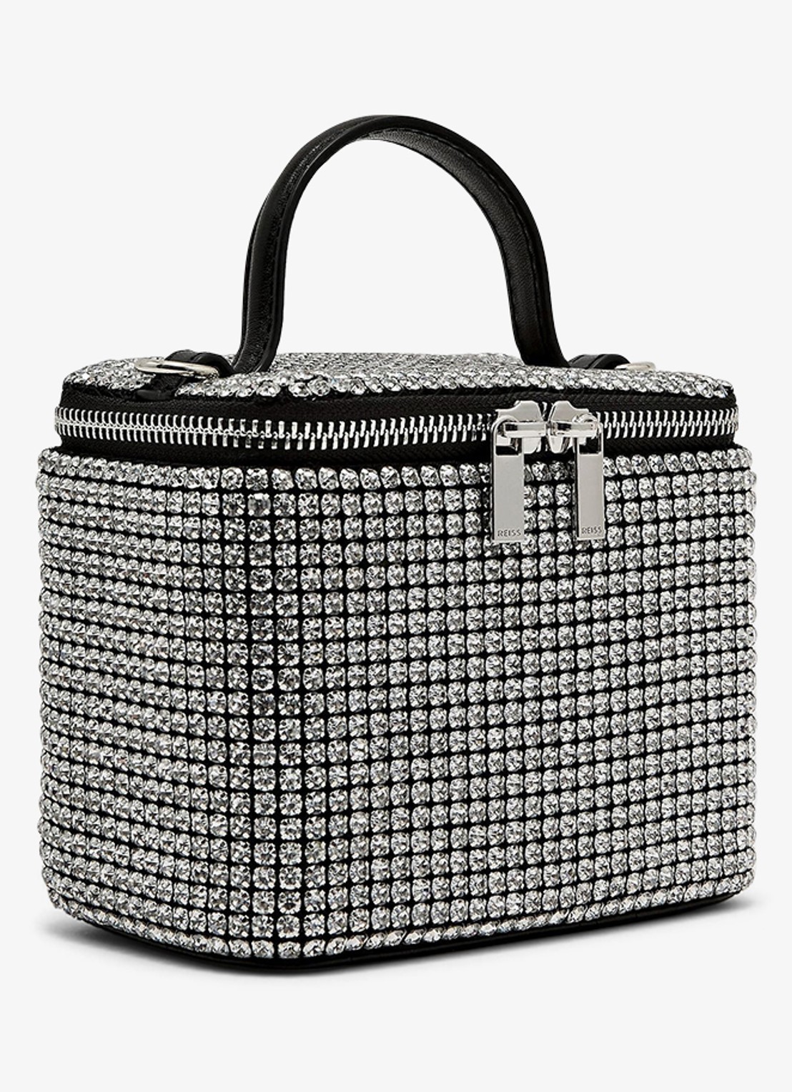 Reiss NOVA mini crossbodytas met strass  - detail 2 zilver