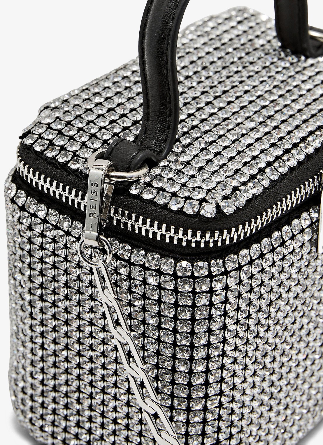 Reiss NOVA mini crossbodytas met strass  - detail 5 zilver