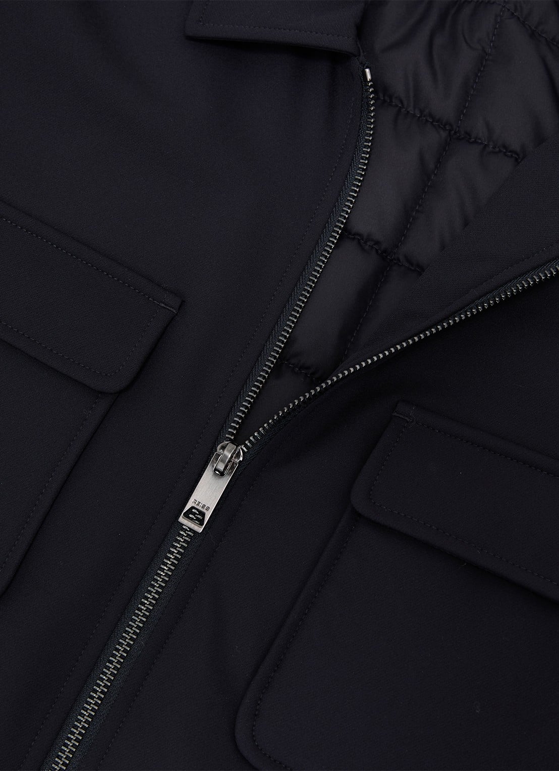 Reiss Oshei overshirt met borstzakken - detail 5 donkerblauw