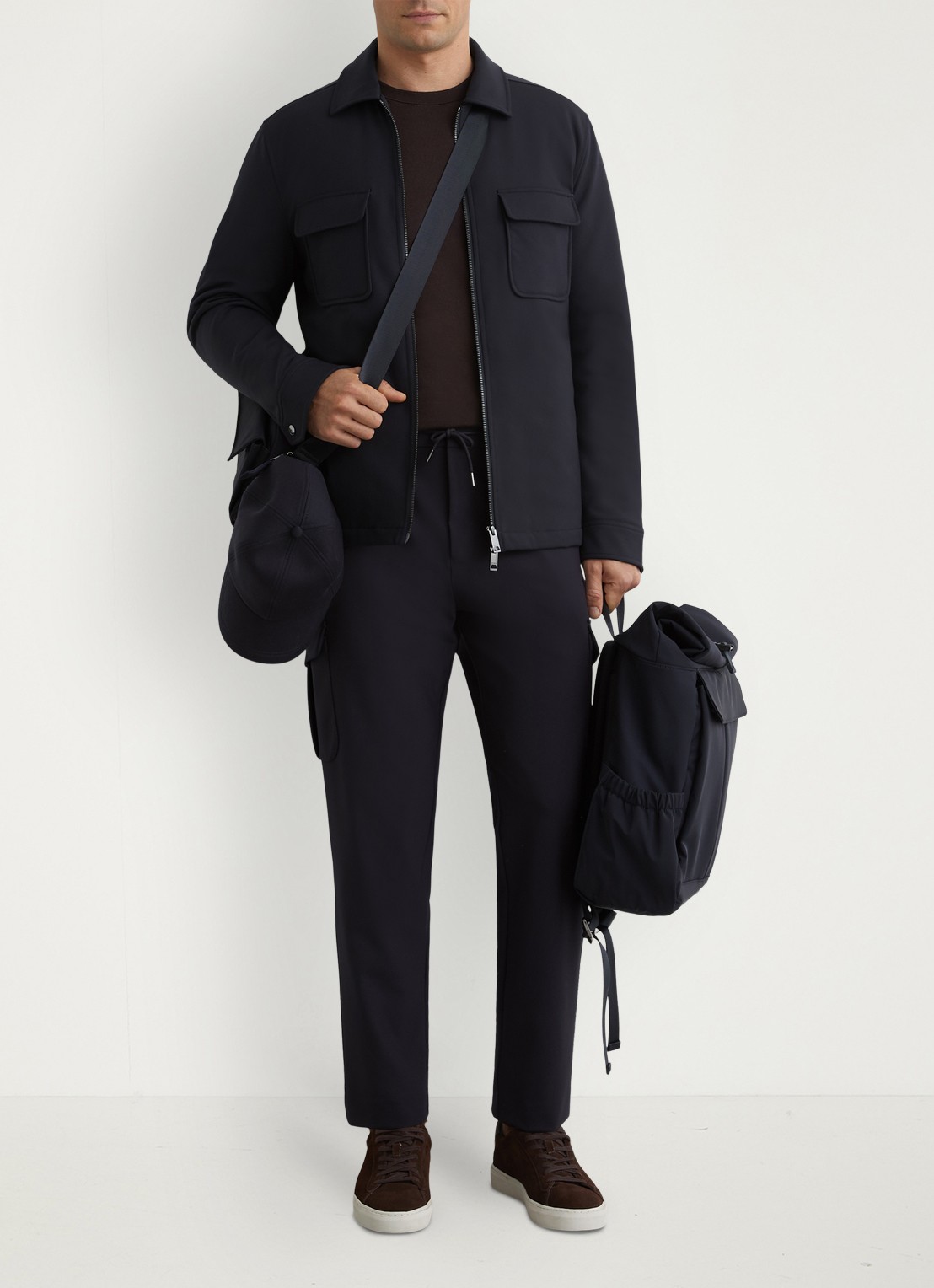 Reiss Oshei overshirt met borstzakken - detail 6 donkerblauw