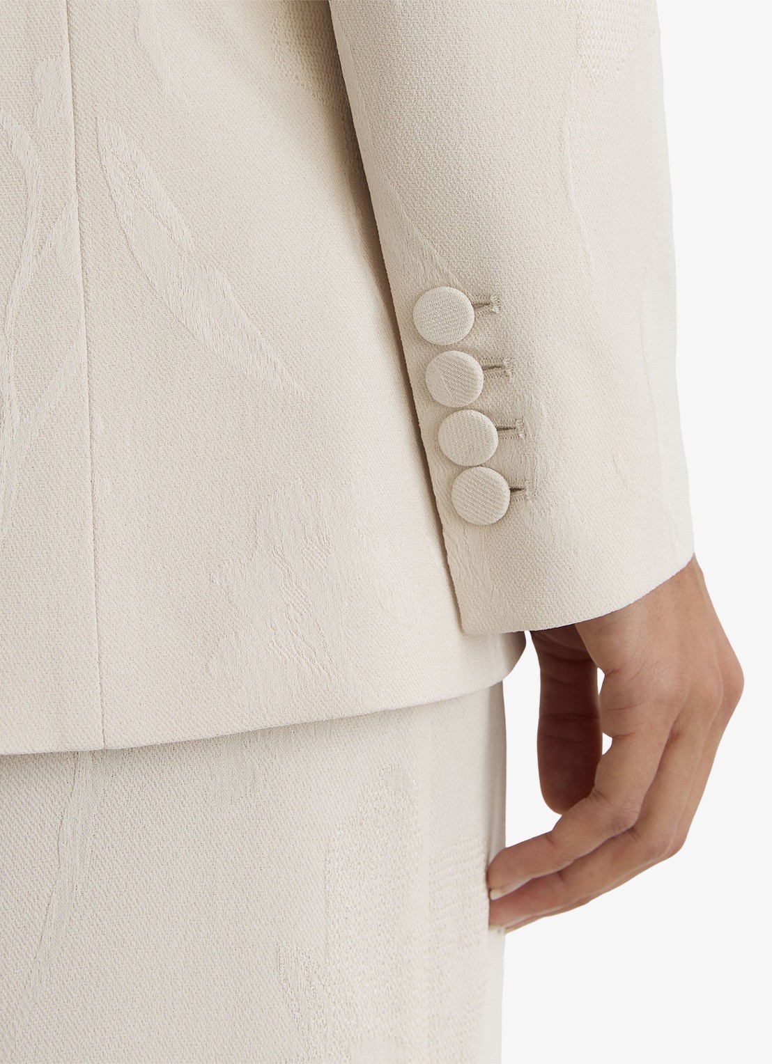 Reiss Ottie double-breasted blazer met klepzakken - detail 2 wit