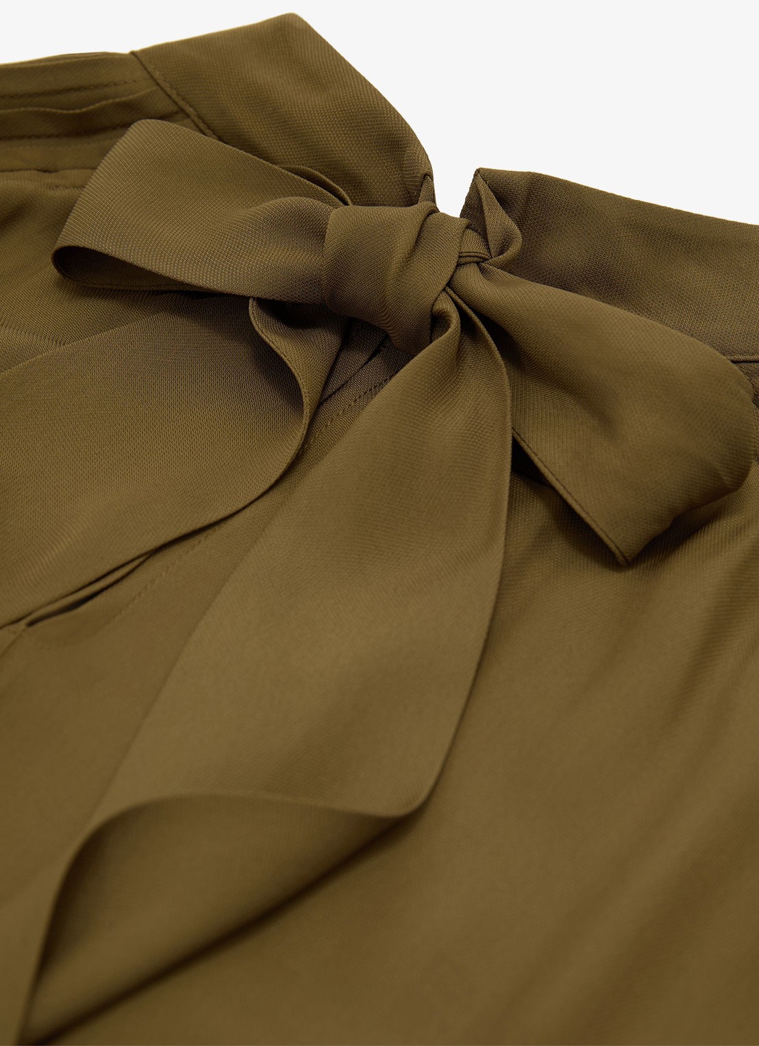 Reiss Ottilie tuniek met plooien - detail 4 legergroen