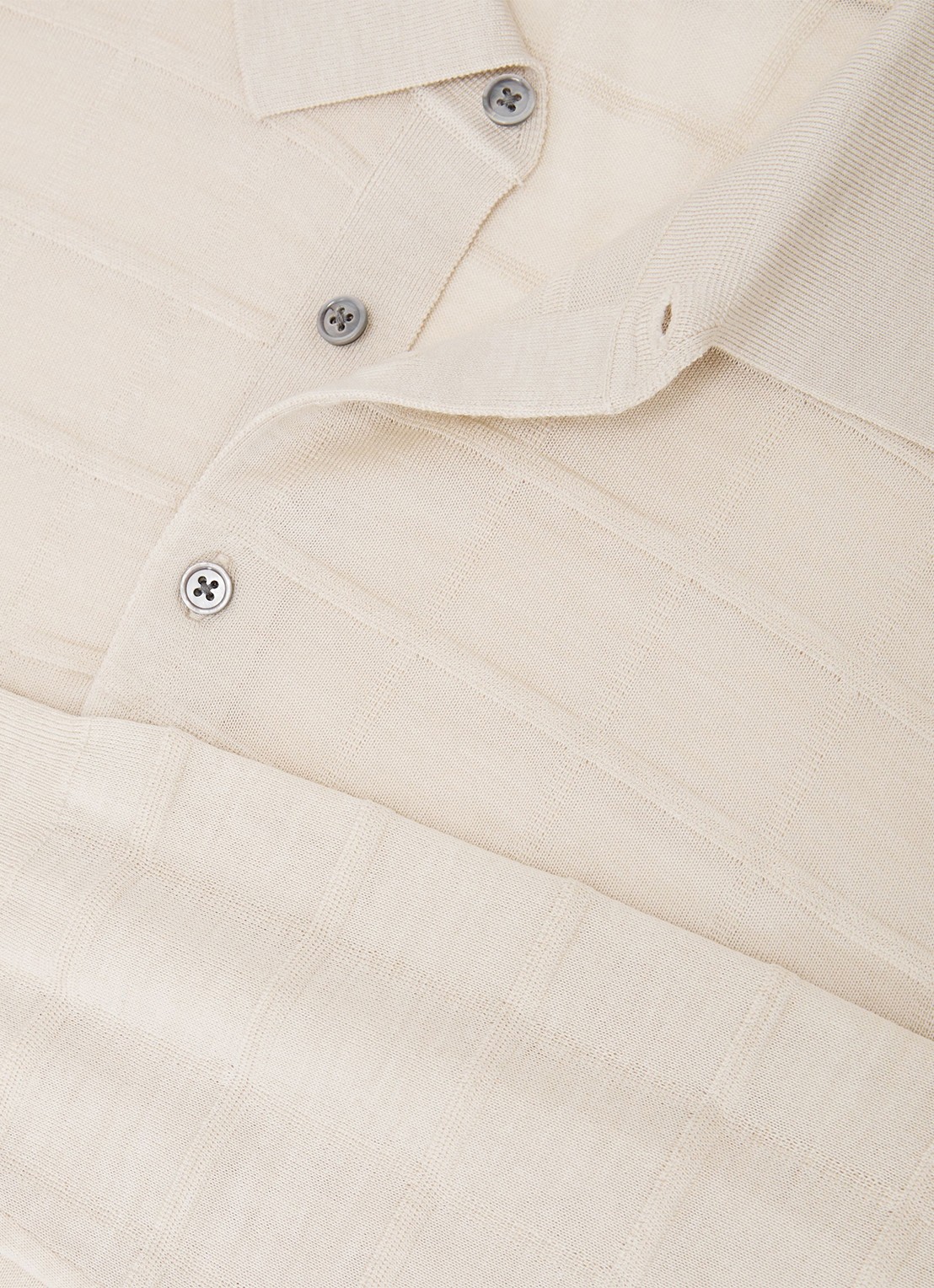 Reiss Pallas fijngebreide trui in wolblend met polokraag - detail 6 ecru / beige