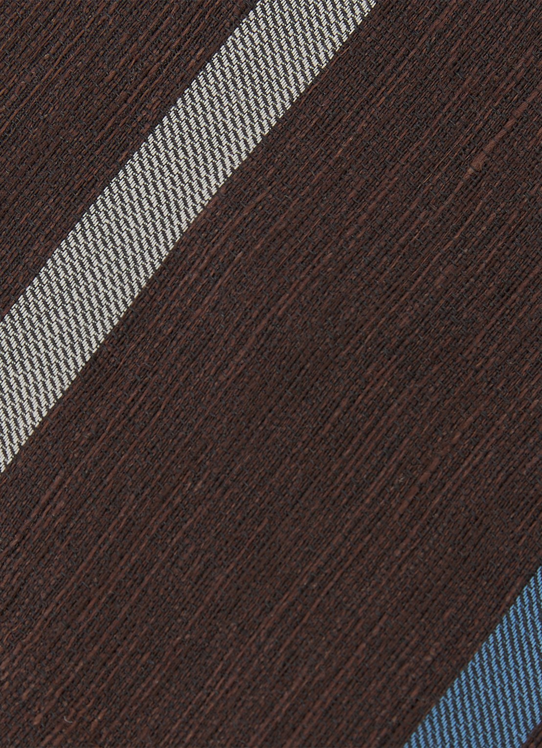 Reiss Paolo stropdas met streepprint - detail 6 chocoladebruin
