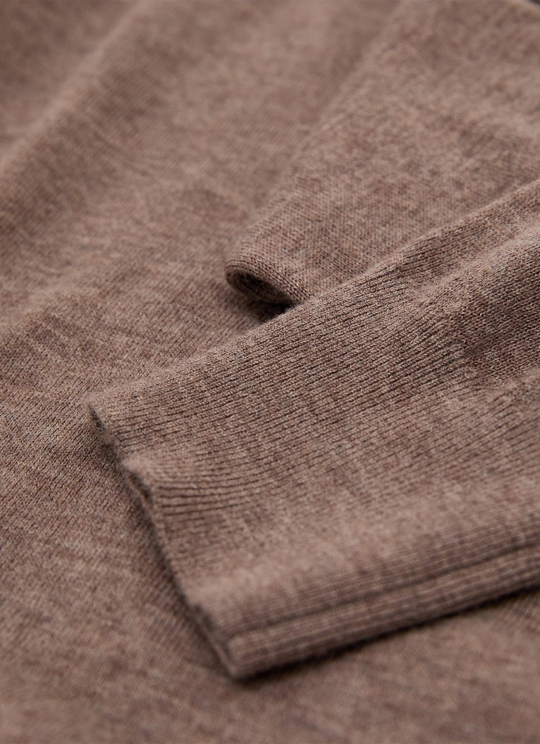 Reiss Paris fijngebreide pullover in merino wolblend - detail 6 zand