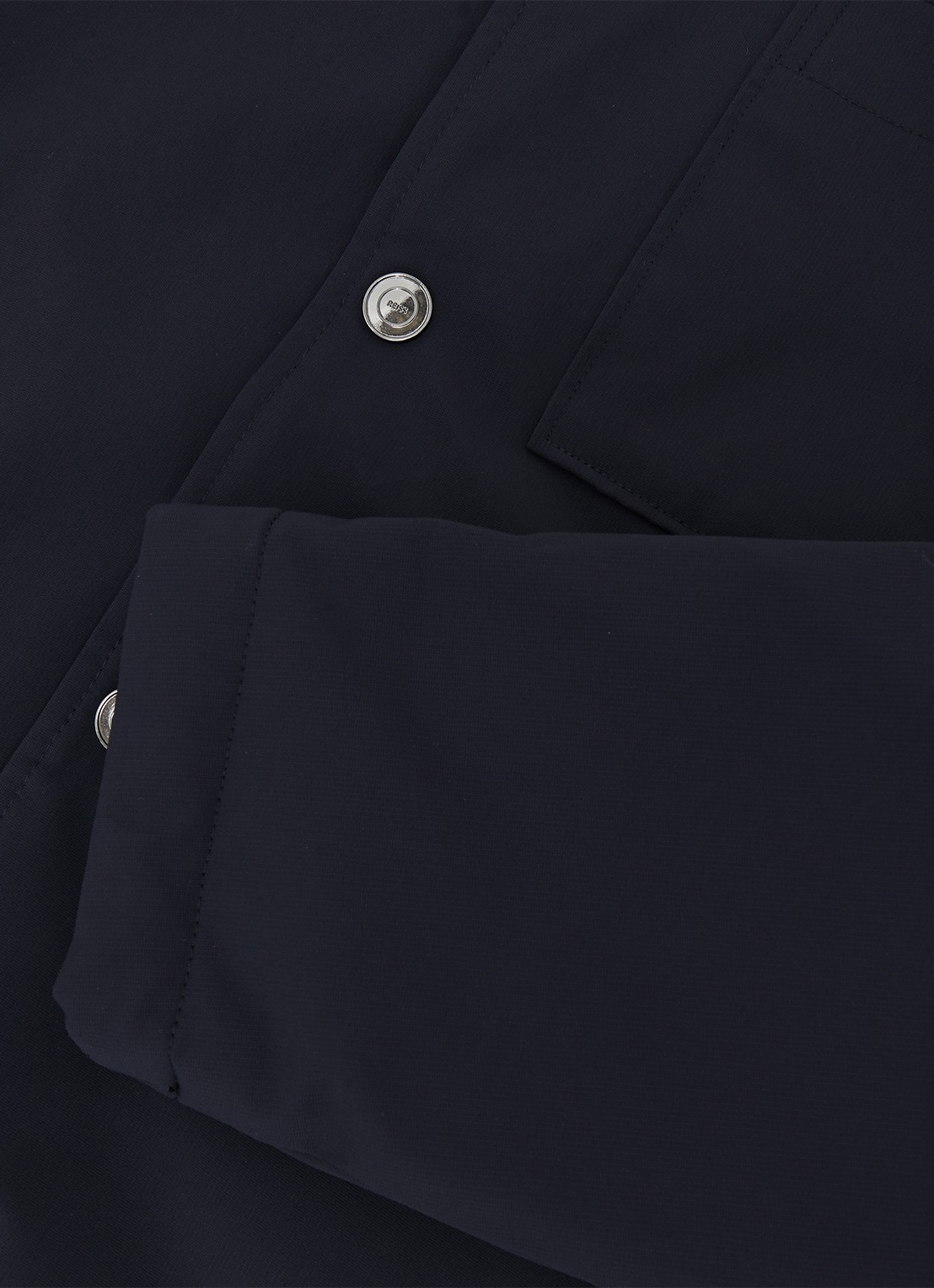 Reiss Parker gewatteerd regular fit overhemd met borstzak - detail 4 navy / blauw