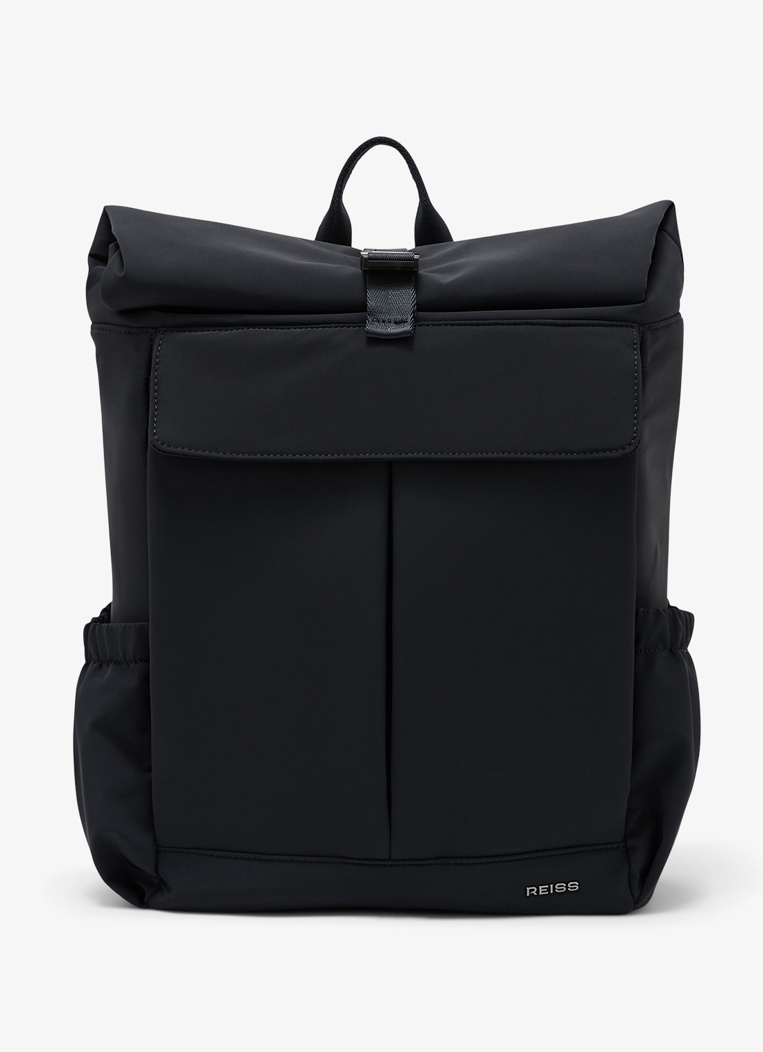 Reiss Pascal Technical Roll-Top rugzak met logo - voorkant 5 navy / blauw